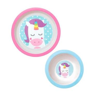 Imagem de Kit Introdução Alimentar Buba Pratinho + Bowl Unicórnio