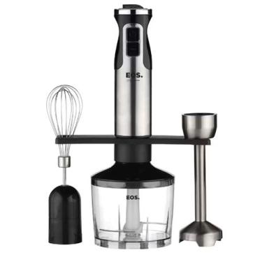 Imagem de Mixer 3 Em 1 Eos Emx03 850w Inox Com Preto, Inox com preto, 110V