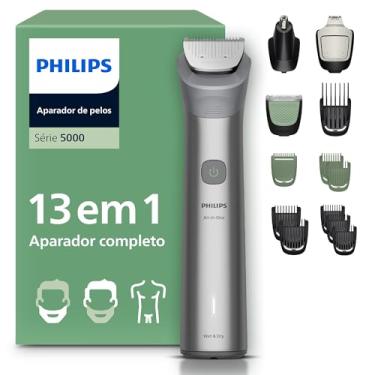 Imagem de Aparador de Pelos Philips All-in-One 13 em 1 Série 5000 | Máquina para Rosto, Cabelo e Corpo | Barbeador Elétrico Multigroom à prova d'água | MG5942/15