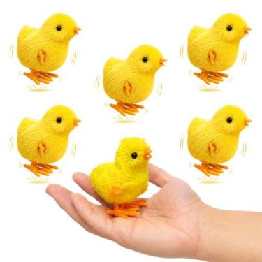 Imagem de 5 Pintinhos De Corda Brindes Brinquedinho Para Festa Infantil Escola L