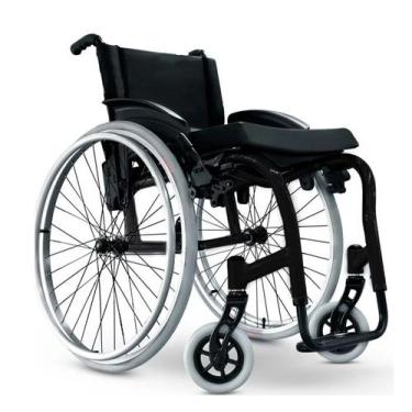 Imagem de Cadeira de Rodas Monobloco Dobrável Star Lite Alumínio Ortobras, 38cm,
