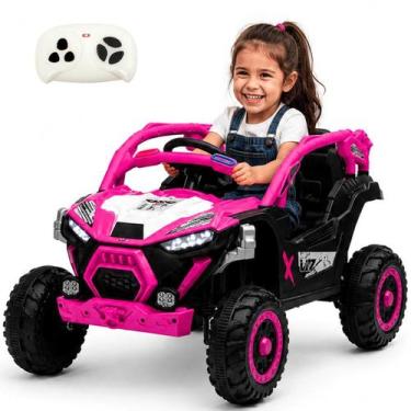 Imagem de Quadriciclo Eletrico Infantil Zippy Utv Adventure Rosa 12V Controle - 