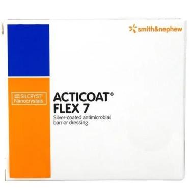 Imagem de Curativo Antimicrobiano Acticoat Flex 7 10 cm  12,5 cm  Smith Nephew