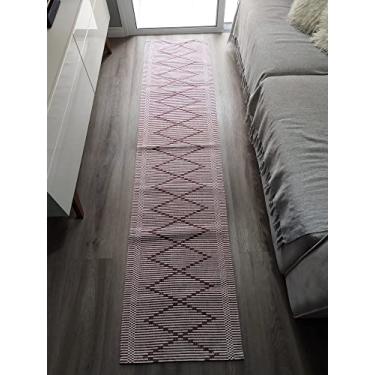 Imagem de Tapete Passadeira 200x47Cm Losango - Vermelho