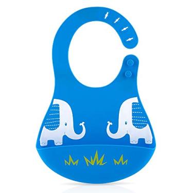 Imagem de Nuby Babador de Silicone com Porta Migalhas Azul