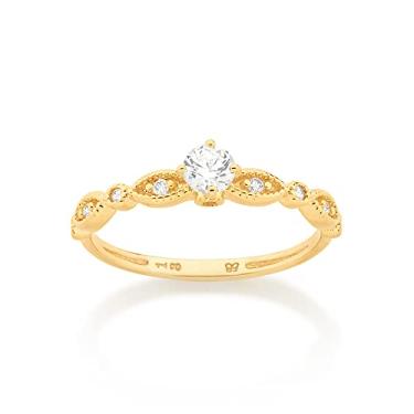 Imagem de Anel solitário Branco-512988-Rommanel Cor: Branco; Tamanho: 22