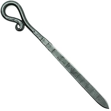 Imagem de Faca de ferro fundido | Acessório de mesa luxuoso, rústico e estilo antigo para cortar envelopes e pacotes de papel aberto | Feito nos EUA | por WICKS FORGE | Cachos reversos