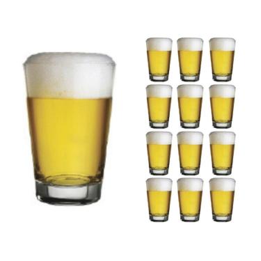 Imagem de Jogo 12 Copo De Vidro 350ml Caldereta Cerveja Suco Bar Nadir