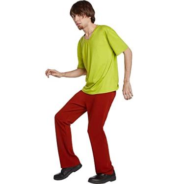 Imagem de Jerry Leigh Scooby-Doo Shaggy Costume for Adults, Standard Size, Includes a Green T-Shirt and Brown Bell-Bottom Pants