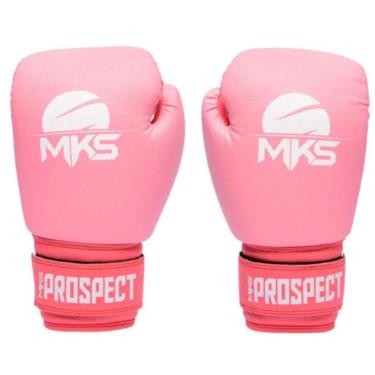 Imagem de Kit Luva Boxe Thai Prospect Mks Combat Rosa + Bandagem + Protetor Bucal