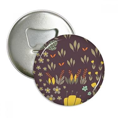 Imagem de Abridor de garrafas de tinta de flor de feijão mung ímã de geladeira emblema multifuncional