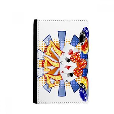 Imagem de Porta-passaporte com fichas de dados de cassino, ilustração de pôquer, porta-cartões Notecase Burse
