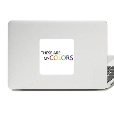 Imagem de LGBT Bandeira de arco-íris Estes são minhas cores, decalque de vinil, paster, laptop, decoração de policarbonato