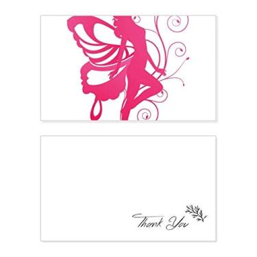 Imagem de Borboleta com asa rosa belo anjo cartão de agradecimento aniversário aniversário comemoração casamento agradecimento