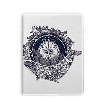 Imagem de Caderno de capa macia com estampa de estrelas e bússola