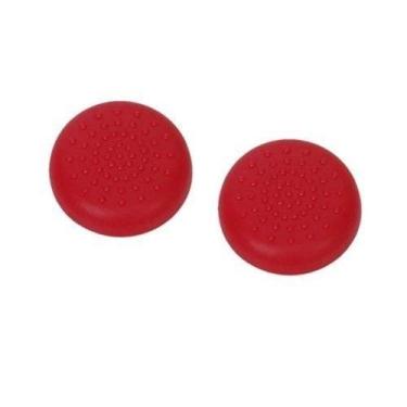 Imagem de Para PS4, PS3, Switch Pro, Xbox One, Xbox 360, Wii U, PS2 Controller Analog Stick Thumbsticks Joystick Cap Controller Tampa de borracha Silicone polegar aderência boné Joystick Thumbstick, 2PCS Red