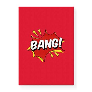 Imagem de Arte Maníacos Quadro Decorativo em Tela Canvas Bang Fundo Vermelho - 23x16,25cm