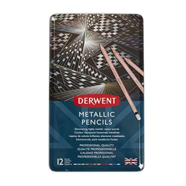 Imagem de Derwent, Lápis de Cor Permanente Metallic 12 Cores Estojo Lata, 2305599