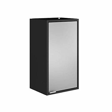 Imagem de Armário Aéreo Multiúso Itatiaia Smart - 1 Porta - Preto C/cinza