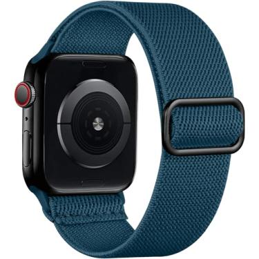 Imagem de Pulseira Lerobo Solo Loop esportiva, unissex, de nylon elástico, para Apple Watch Ultra 2, 9, 8, 7, 6, 5, 4, 3, 2, 1 de 38 mm, 40 mm, 41 mm, 42 mm, 44 mm, 45 mm, 49 mm, azul (polar blue)