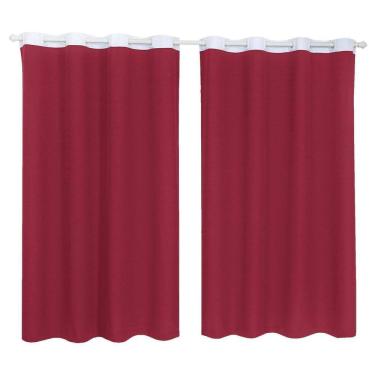 Imagem de Cortina Tecido Oxford Faixa Branco 2,50M X 3,00M - Rosa