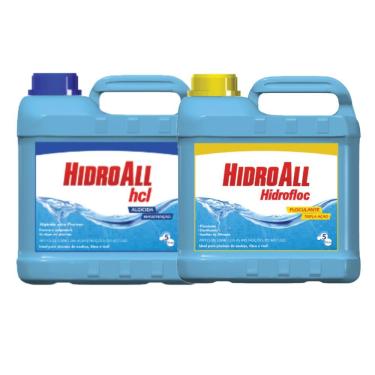 Imagem de Algicida Manutenção 5l + Clarificante Hidrofloc 5l - Hidroal