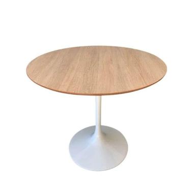 Imagem de Mesa De Jantar Tulipa Saarinen Redonda 150 Cm Tampo Jade Cores Branco