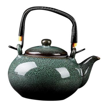 Imagem de Ioensy Bule de cerâmica para chá com alça, chaleiras de porcelana para ferver água quente para casa, casa de chá ao ar livre, presente para amantes de chá,