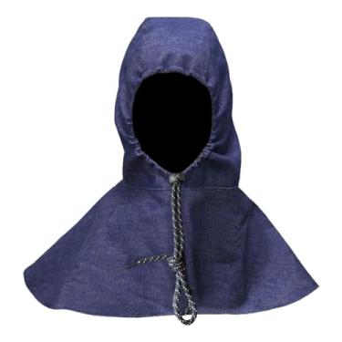 Imagem de Kokiya Capa protetora de soldagem xale chapéu fivela de bloqueio à prova de vento proteção de cabeça soldagem elétrica, reutilizável, capa de pescoço