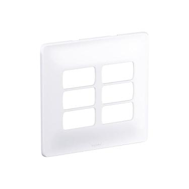 Imagem de Placa 4X4 6 Módulos Com Suporte Branca 680177 Pial Zeffia