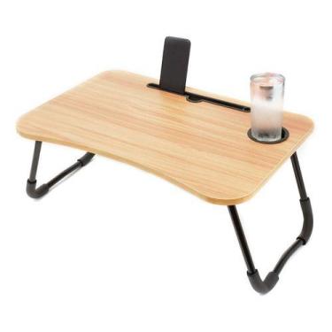 Imagem de Mesa Suporte Para Notebook Dobrável Cama Sofá Articulada - MOri, Bambu