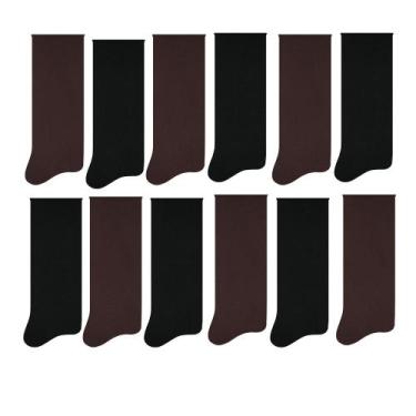 Imagem de 12 Pares De Meias Anatômicas Com Cano Longo Sem Punho Sociais Selene M