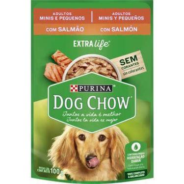 Imagem de Kit com 15 unidades - Ração úmida Dog Chow adultos mini e peq salmão s