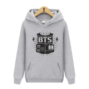 Imagem de Blusa de Moletom Canguru BTS II - Wess Store, Cinza, G