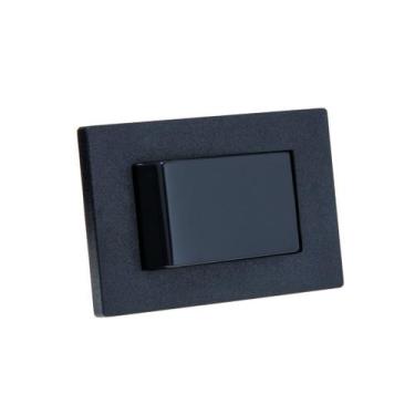 Imagem de Espelho de Tomada Simples Reto com 1 Interruptor Preto - CONNECT CAIXA