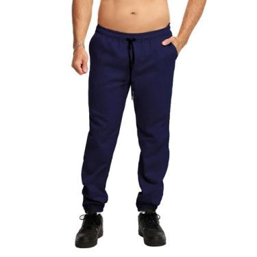Imagem de Calça Plus Size Sarja Jogger Masculina Skinny Com Punho S01plusn - Woo
