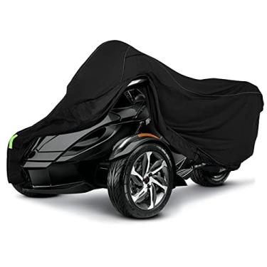 Imagem de Capa de substituição completa à prova d'água para Can-Am Spyder F3 Limited / Série RT, 420D Oxford Capa resistente para todos os climas com tiras refletivas para proteção contra chuva de neve, poeira e granizo (Spyder 113)