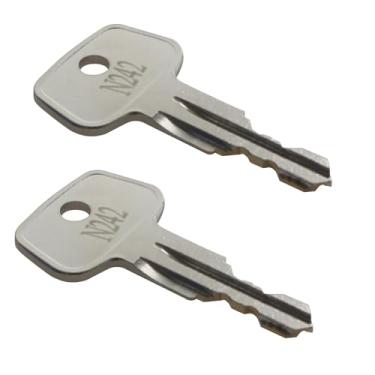 Imagem de seork Chave de substituição de rack de carro N242 (2 peças) serve para suportes de teto compatíveis com Thule, caixa de carga, transportadores, barras transversais