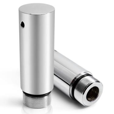 Imagem de Eumti Kit de extensão de tubo de garfo de 39 mm cromado compatível com Harley Davidson Sportster 883 1200 XL Dyna Glide & FXR