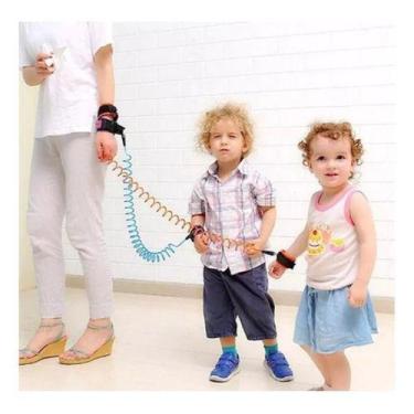 Imagem de Pulseira Guia Antiperdido Infantil Criança Bebe 1,5m - oem, Azul
