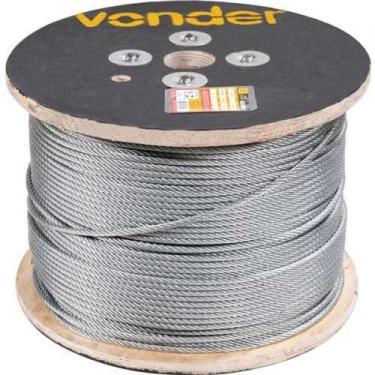 Imagem de Cabo De Aço Galvanizado Alma De Fibra 4,76 Mm - 3/16" 6X7 - VONDER, 25