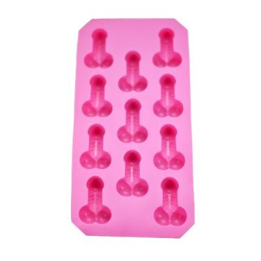 Imagem de Fairly Odd Novelties Forma de pênis Willy 11 formas de cubos de gelo rosa novidade presente despedida de solteira, tamanho único