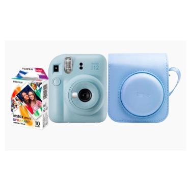 Imagem de Câmera Instax Mini 12 Fujifilm Azul Com Bolsa + 10Filmes