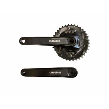 Imagem de Pedivela Duplo Shimano MT101 Altus 175mm 22/36 Dentes  9v MTB HYPERDRI