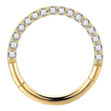 Imagem de Piercing Argola 100% Titânio Septo Daith Pedra Zircônia 8 10 - DeCastr
