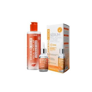 Imagem de Kit serum clareador de melasma e agua micelar clareadora com vitamica 
