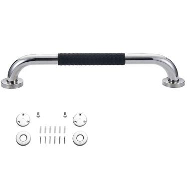 Imagem de Barra de Apoio 60cm Inox Suporte Antiderrapante Banheiro Box Idoso Criança Gestante Cadeirante Casa Corrimao Escada Acessibilidade Proteçao Segurança