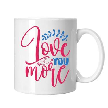 Imagem de SpreadPassion Caneca de café Love You More, presente para namorado e namorada, ideia de presente de dia dos namorados, presente para marido e esposa, ideia de presente de aniversário do dia dos