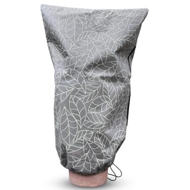 Imagem de UB-STORE Capas de plantas proteção contra congelamento 81 x 119 cm em pacote com 4 | Cobertores marrons de geada de inverno para plantas ao ar livre | Sacos de cobertura de jardim reutilizáveis com