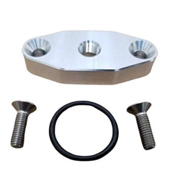Imagem de Z Whip LS 0,35 cm NPT Porta de óleo para linha de alimentação de óleo turbo Adaptador Billet Placa LS1 LSX LS2 LS3 Sensor de pressão de óleo Tampa refrigeradora de óleo LQ4 LQ9 LS6 5.3L 5.7L 6.0L Orgulhosamente Feito nos EUA